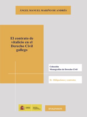 cover image of El contrato de vitalicio en el Derecho Civil gallego